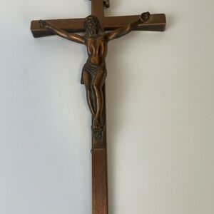 brass crucifix 10”
